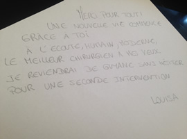Louisa : chirurgie des yeux